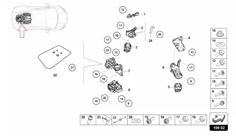 SECURING PARTS FOR ENGINE