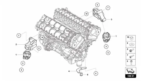 SECURING PARTS FOR ENGINE