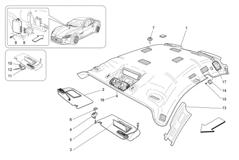 ROOF AND SUN VISORS
