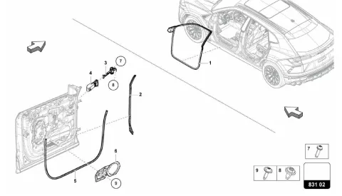 831.02.00-DOOR SEAL FRONT