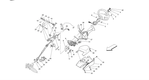 STEERING COLUMN AND STEERING WHEEL UNIT - MC Victory Version