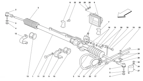 0045 - HYDRAULIC STEERING BOX AND LINKAGE