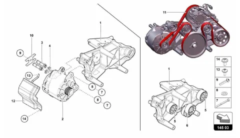 145.03.00-ALTERNATOR AND SINGLE PARTS