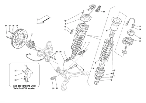 0054 FRONT SUSPENSION - SHOCK ABSORBER AND BRAKE DISC