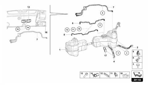FOR FUEL TANK AND FUEL LINE FUEL LINE FASTENERS
