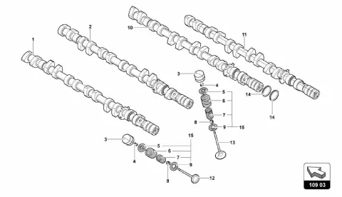 CAMSHAFT, VALVES