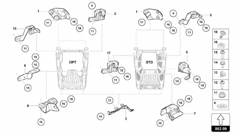 SECURING PARTS FOR ENGINE