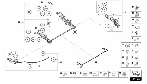 871.09.00-SLIDING ROOF MOTOR