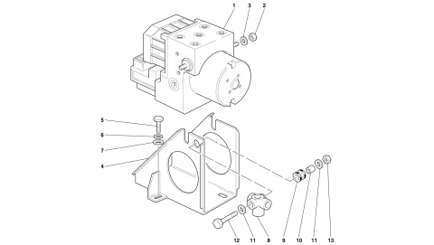 0040 - HYDRAULIC SYSTEM FOR ABS BOSCH -Valid for ABS BOSCH and 355 F1 cars-
