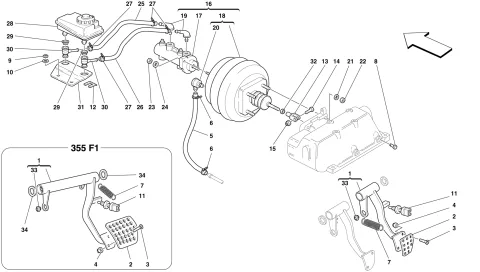 0038 - BRAKE HYDRAULIC SYSTEM -Valid for ABS BOSCH and 355 F1 cars-