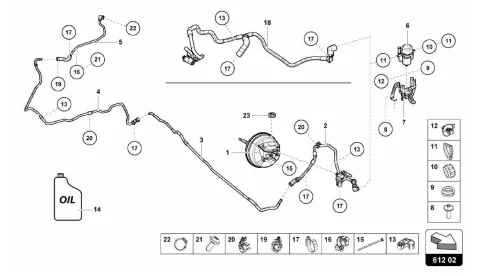 612.02.00-HYDRAULIC SYSTEM FOR BRAKE SERVO