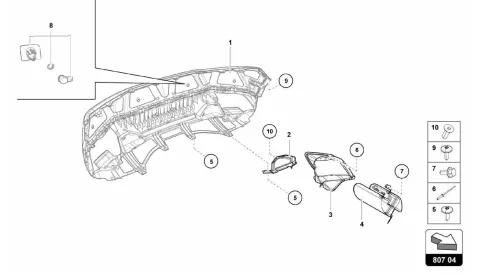 807.04.00-HEAT SHIELD REAR, INNER
