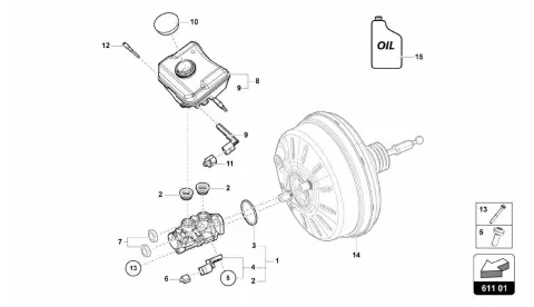 611.01.00-TANDEM BRAKE MASTER CYLINDER