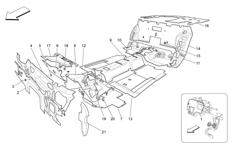 SOUND-PROOFING PANELS INSIDE THE VEHICLE
