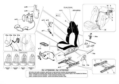 0124 FRONT SEAT - SEAT BELTS