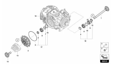 325.01.00-FLANGED SHAFT WITH BEARING