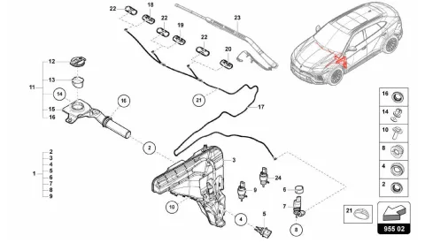 955.02.00-WINDSCREEN WASHER SYSTEM