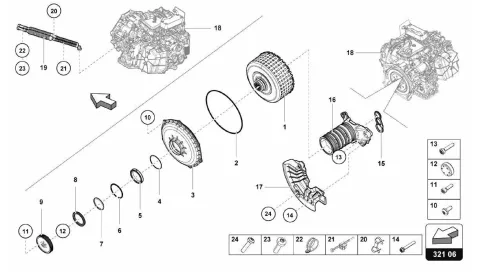 321.06.00-MULTI-PLATE CLUTCH FOR DUAL CLUTCH GEARBOX