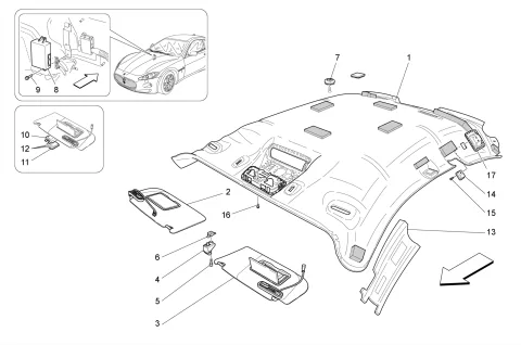 ROOF AND SUN VISORS