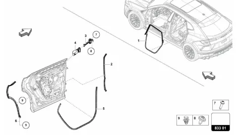 833.01.00-DOOR SEAL REAR