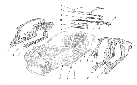 BODYWORK AND CENTRAL OUTER TRIM PANELS