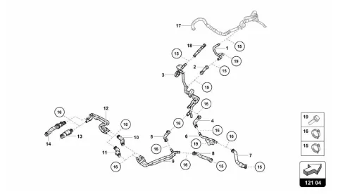 121.04.00-COOLANT HOSES AND PIPES