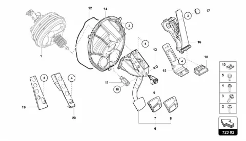 BRAKE AND ACCEL. LEVER MECH.