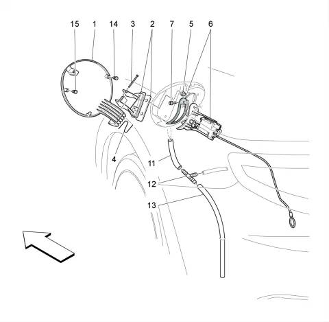 FUEL TANK DOOR AND CONTROLS