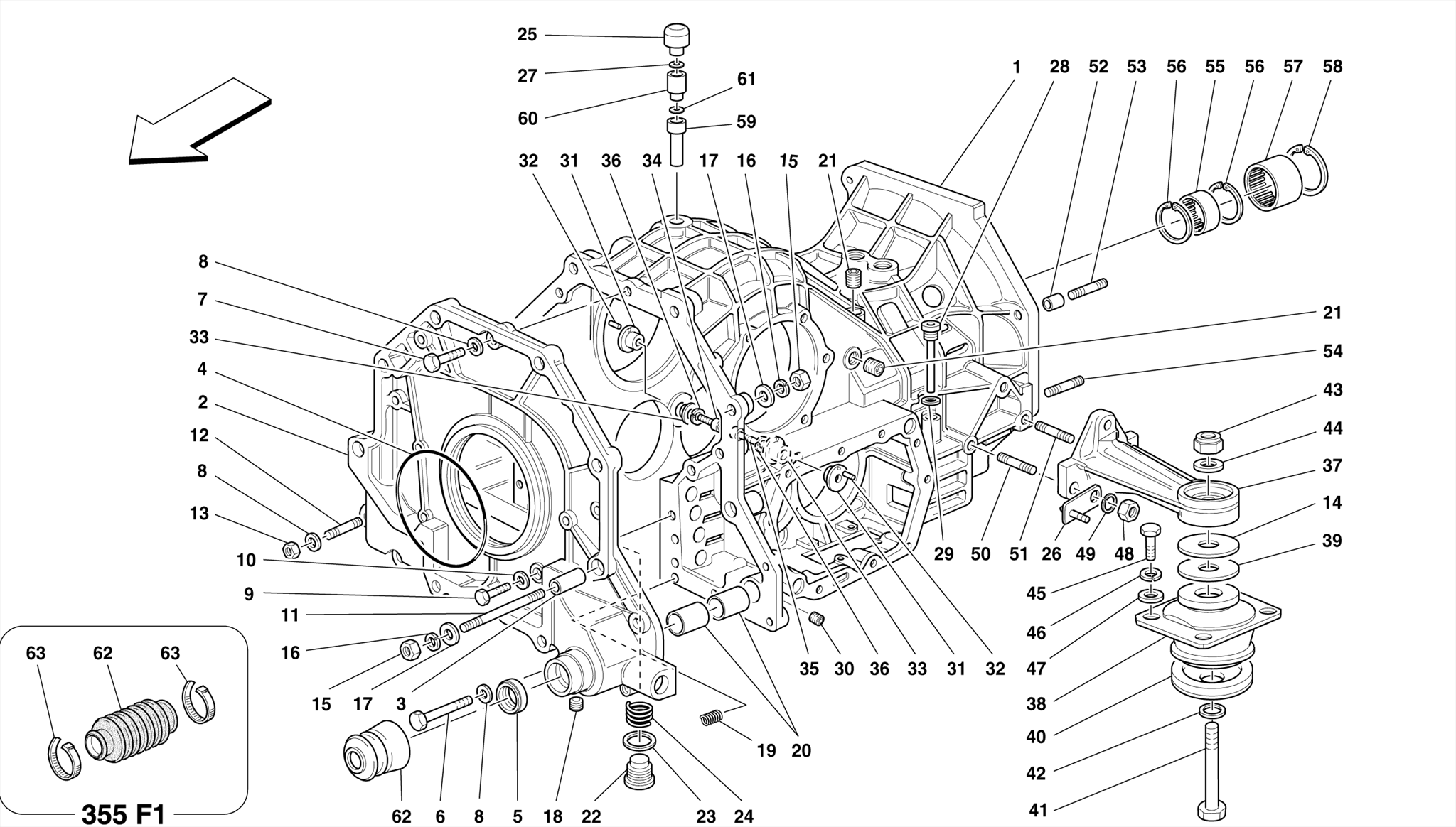 0030 - GEARBOX-DIFFERENTIAL HOUSING AND INTERMEDIATE CASING