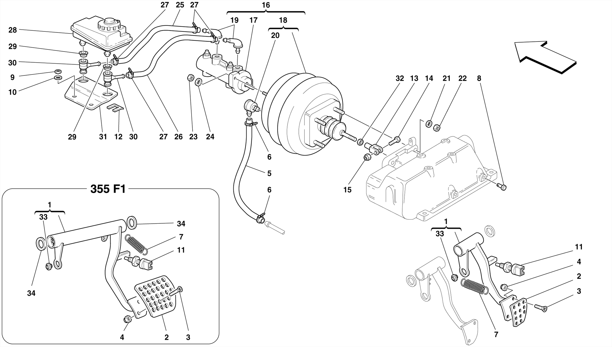 0038 - BRAKE HYDRAULIC SYSTEM -Valid for ABS BOSCH and 355 F1 cars-
