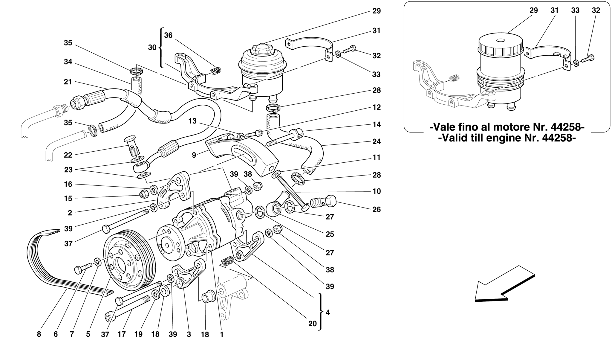 0047 - HYDRAULIC STEERING PUMP AND TANK