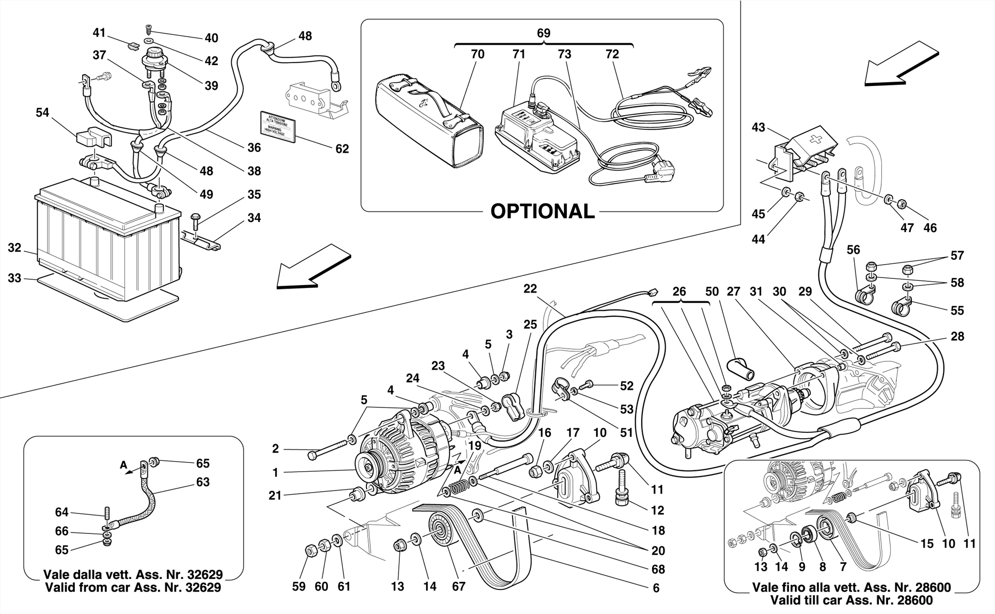 0053 - CURRENT GENERATOR - STARTING MOTOR - BATTERY