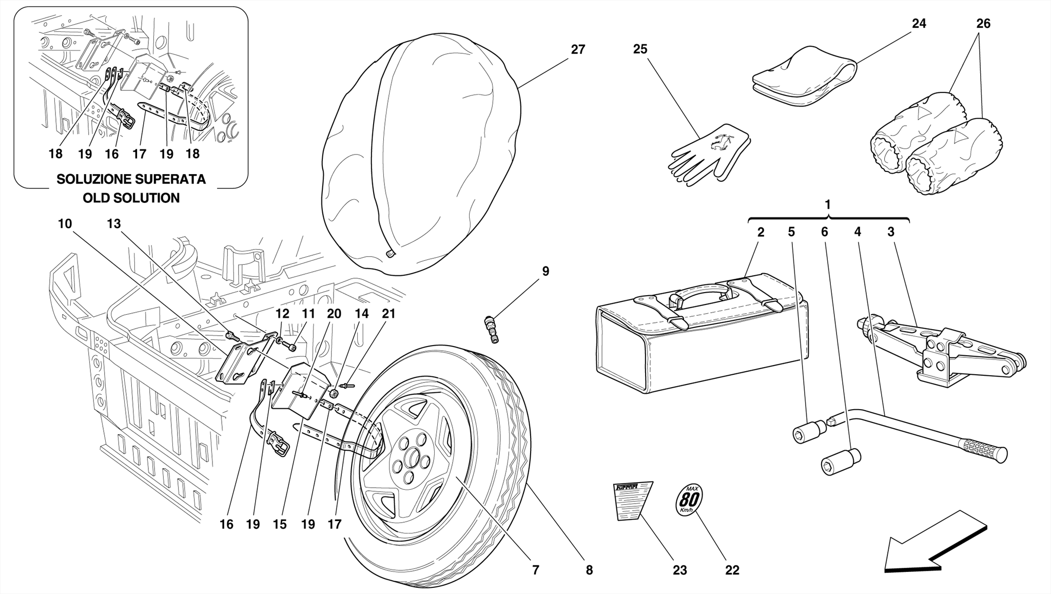 0056 - SPARE WHEEL AND EQUIPMENT - OPTIONAL-