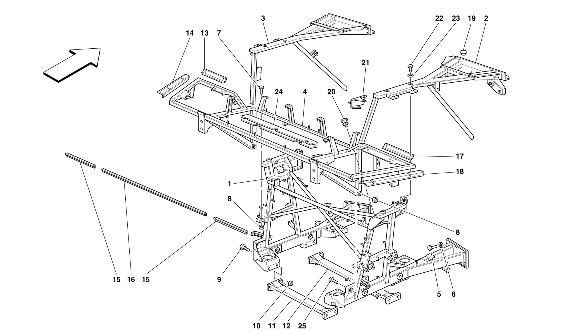 0104 - FRAME - REAR PART ELEMENTS