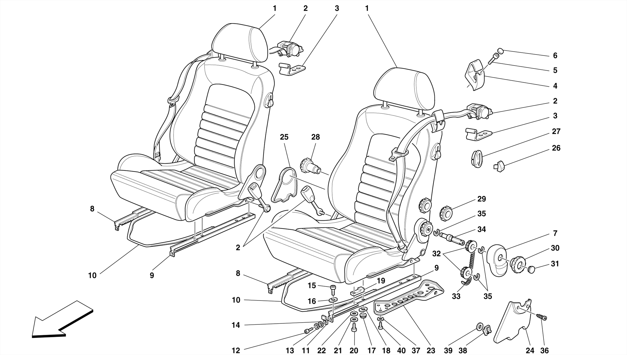 0128 - SEAT AND SAFETY BELTS -COMFORT-Not for Spider-