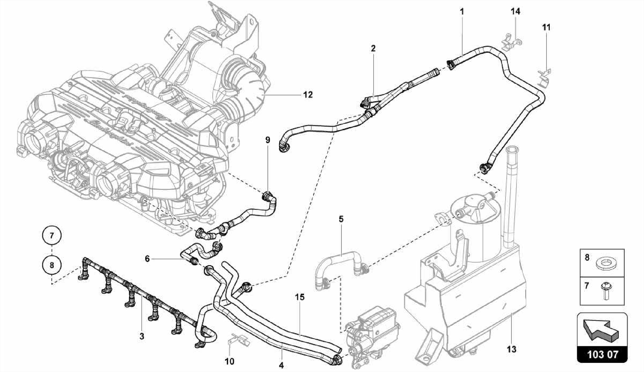 VENTILATION FOR CYLINDER HEAD COVER - FROM VIN CLA00325