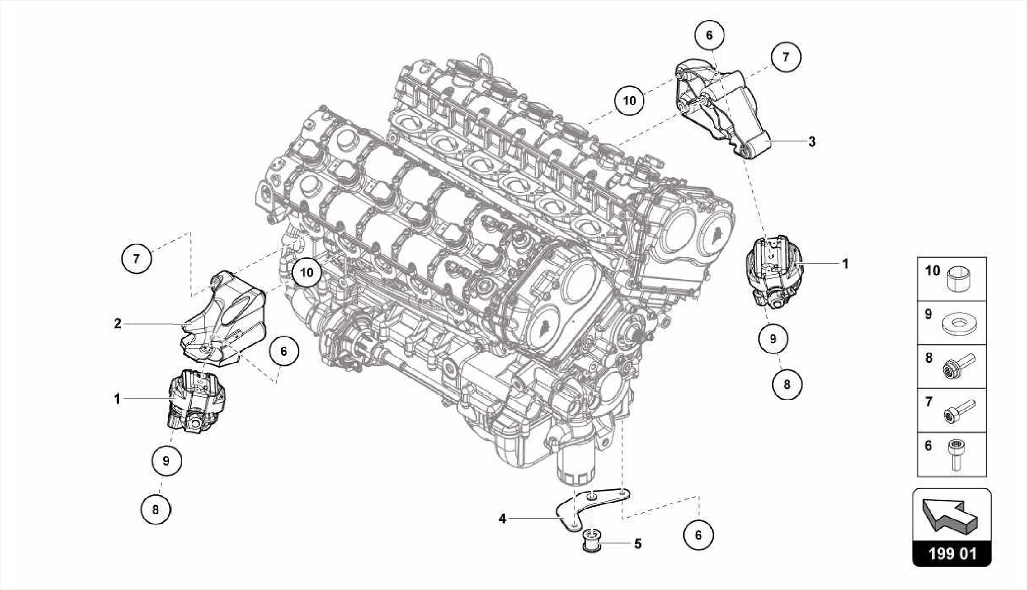 SECURING PARTS FOR ENGINE
