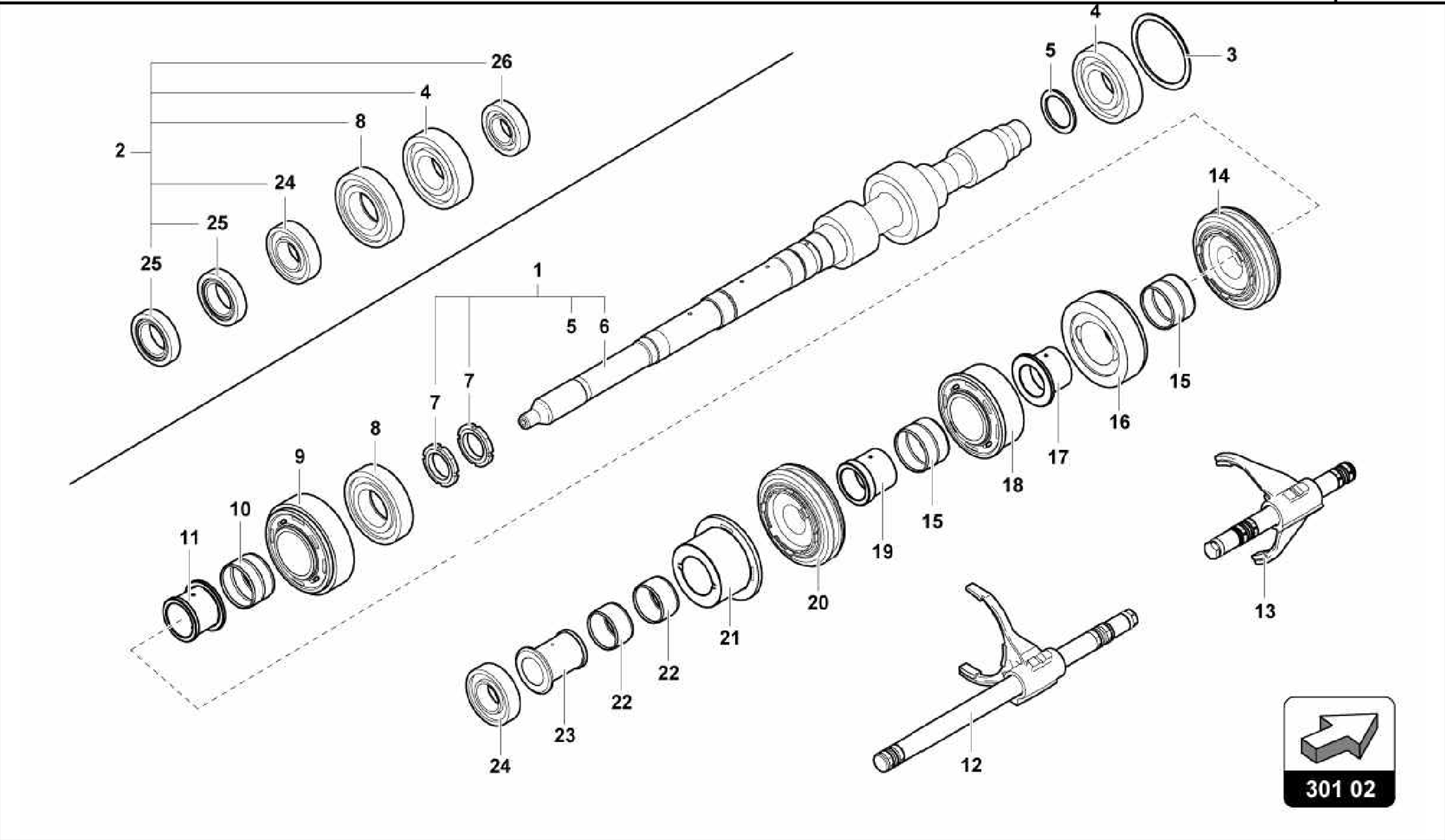 REDUCTION GEARBOX SHAFT
