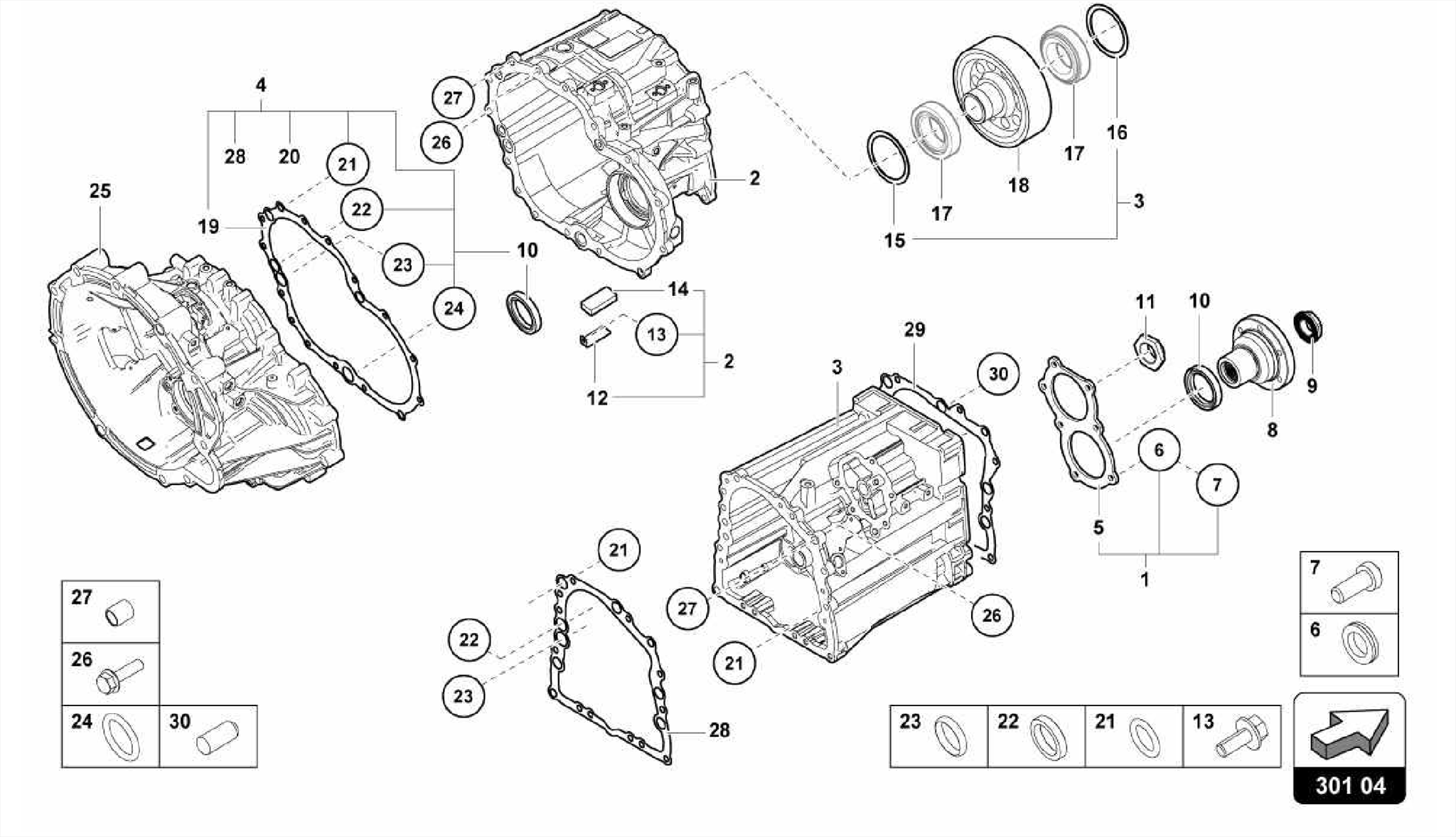 OUTER COMPONENTS FOR GEARBOX