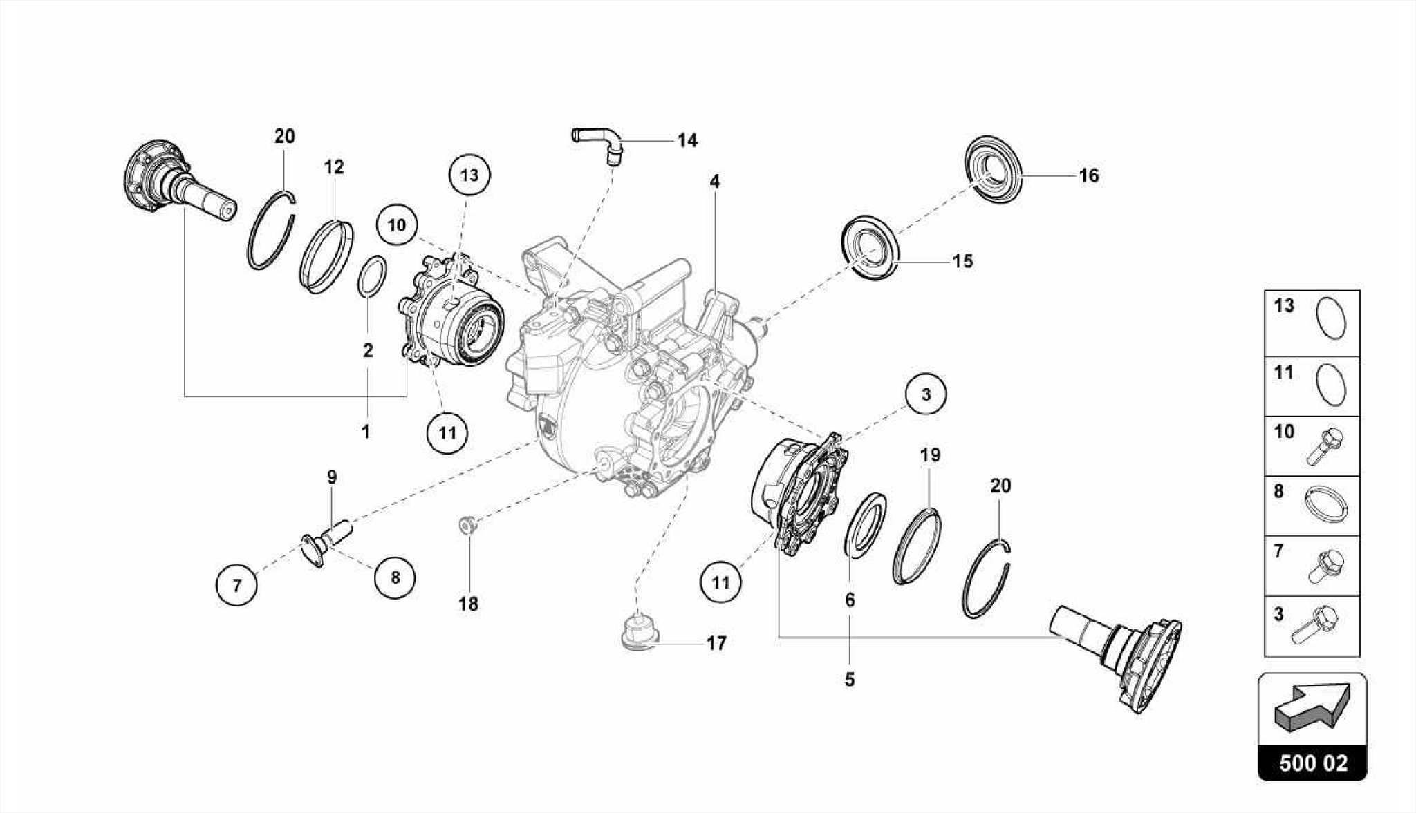 HOUSING FOR DIFFERENTIAL REAR