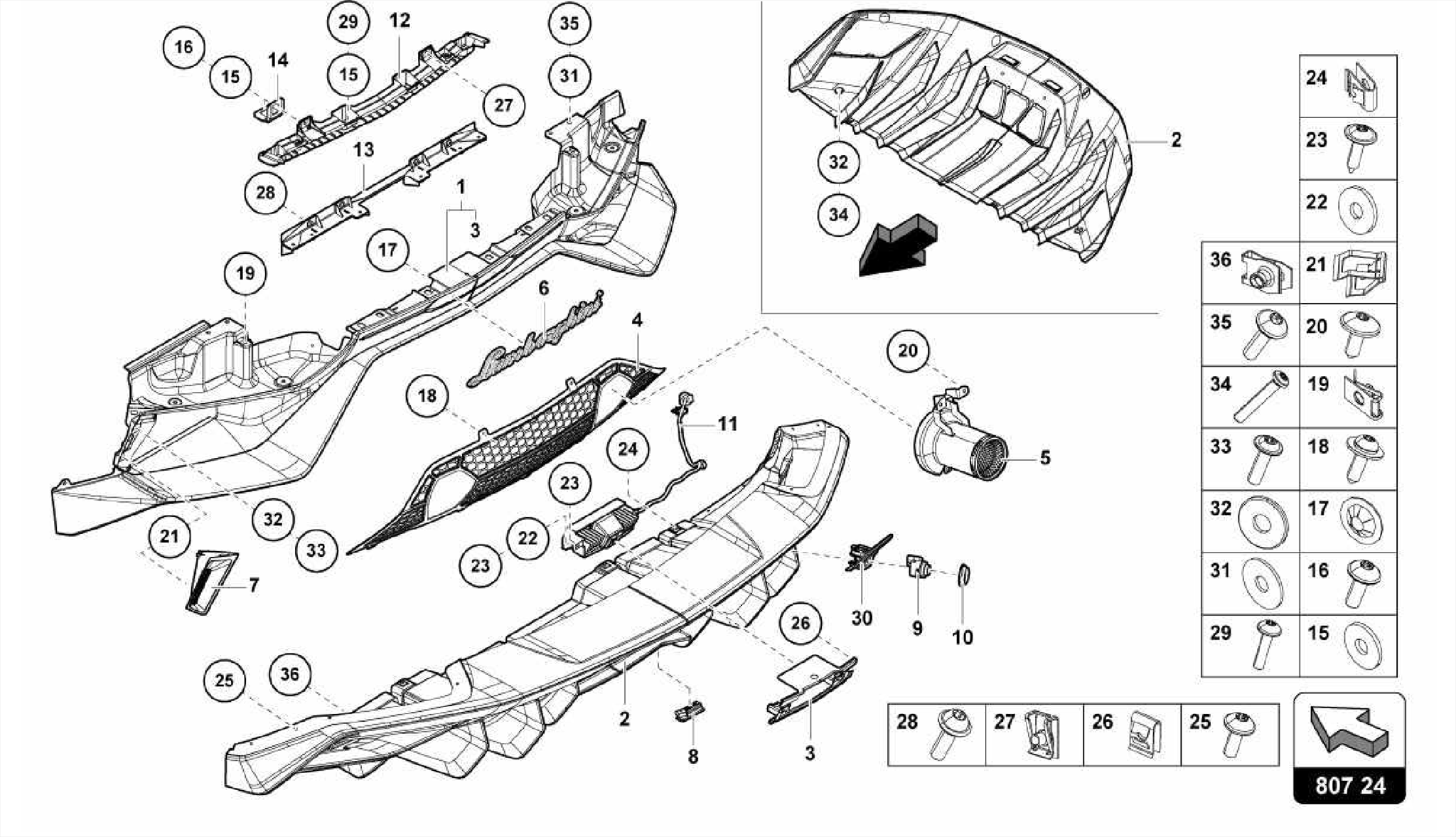 BUMPER - COMPLETE REAR