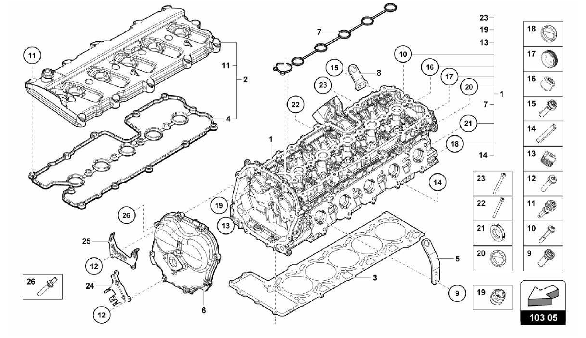COMPLETE CYLINDER HEAD RIGHT