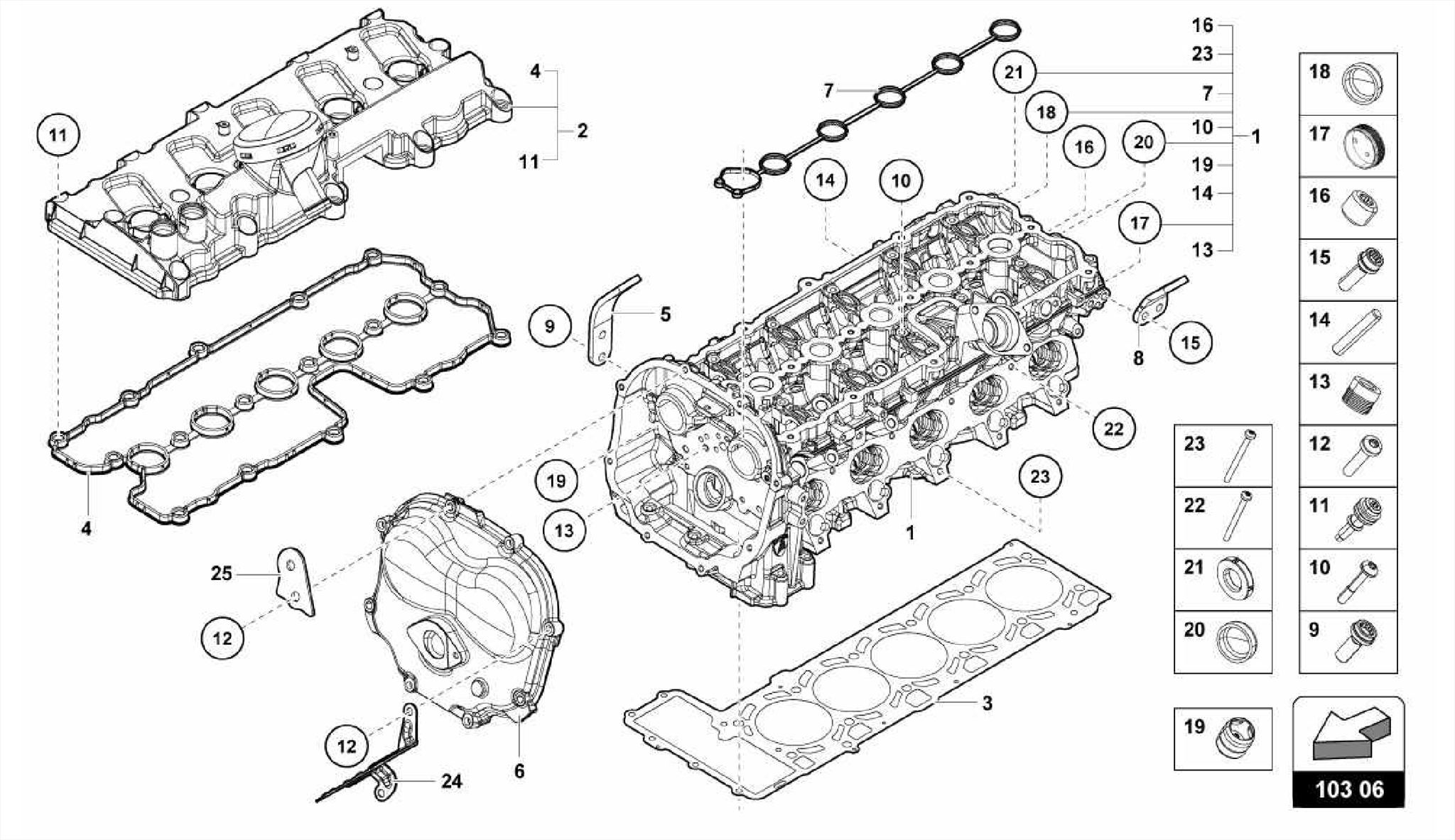 COMPLETE CYLINDER HEAD LEFT