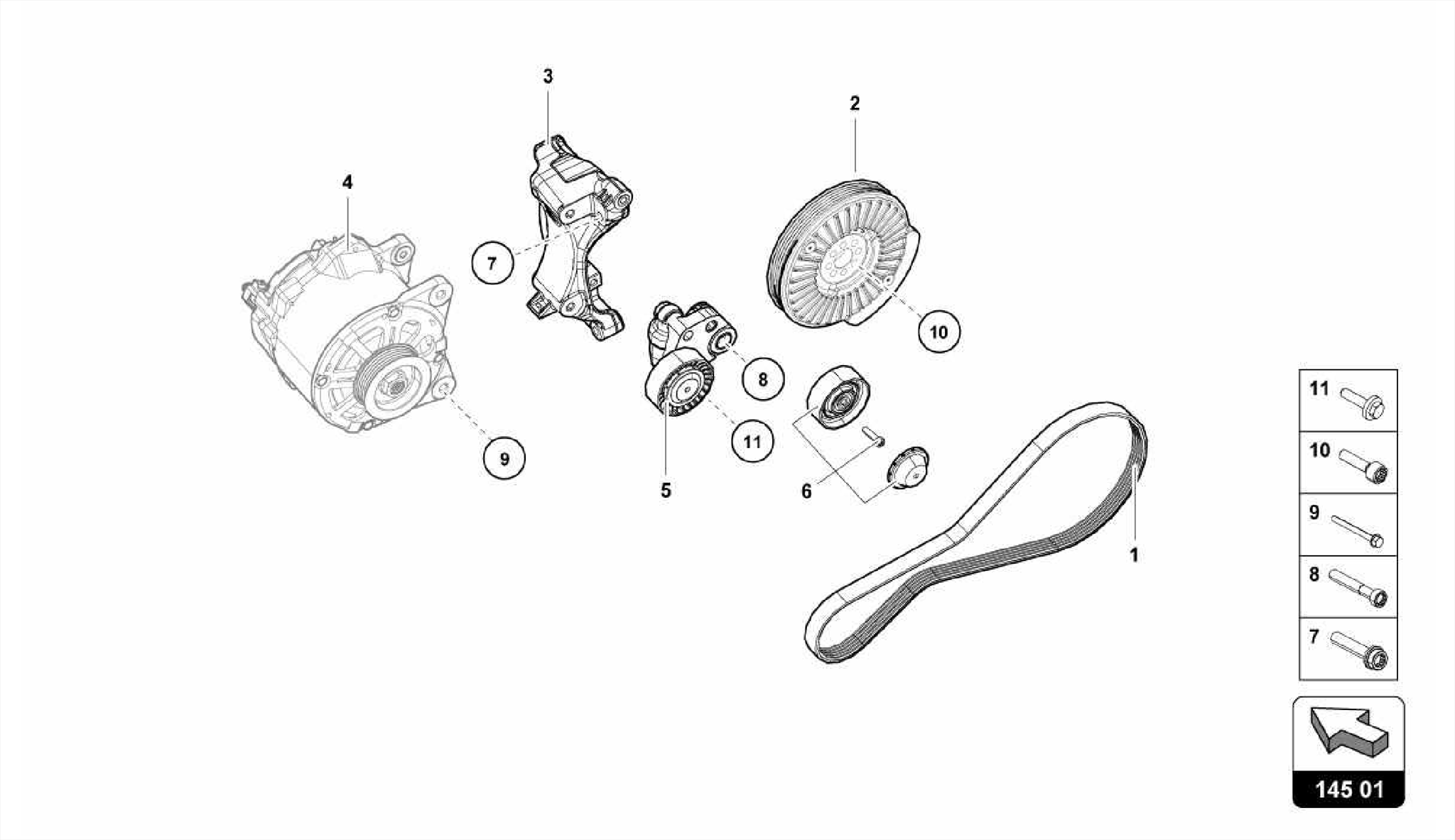 INDIVIDUAL PARTS FOR 3-PHASE ALTERNATOR