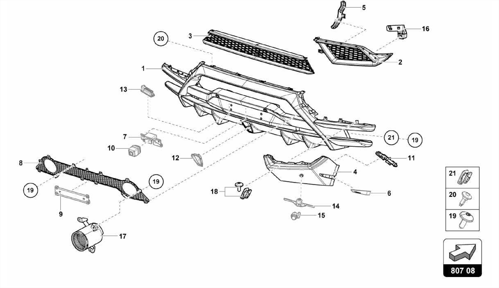 BUMPER, COMPLETE REAR