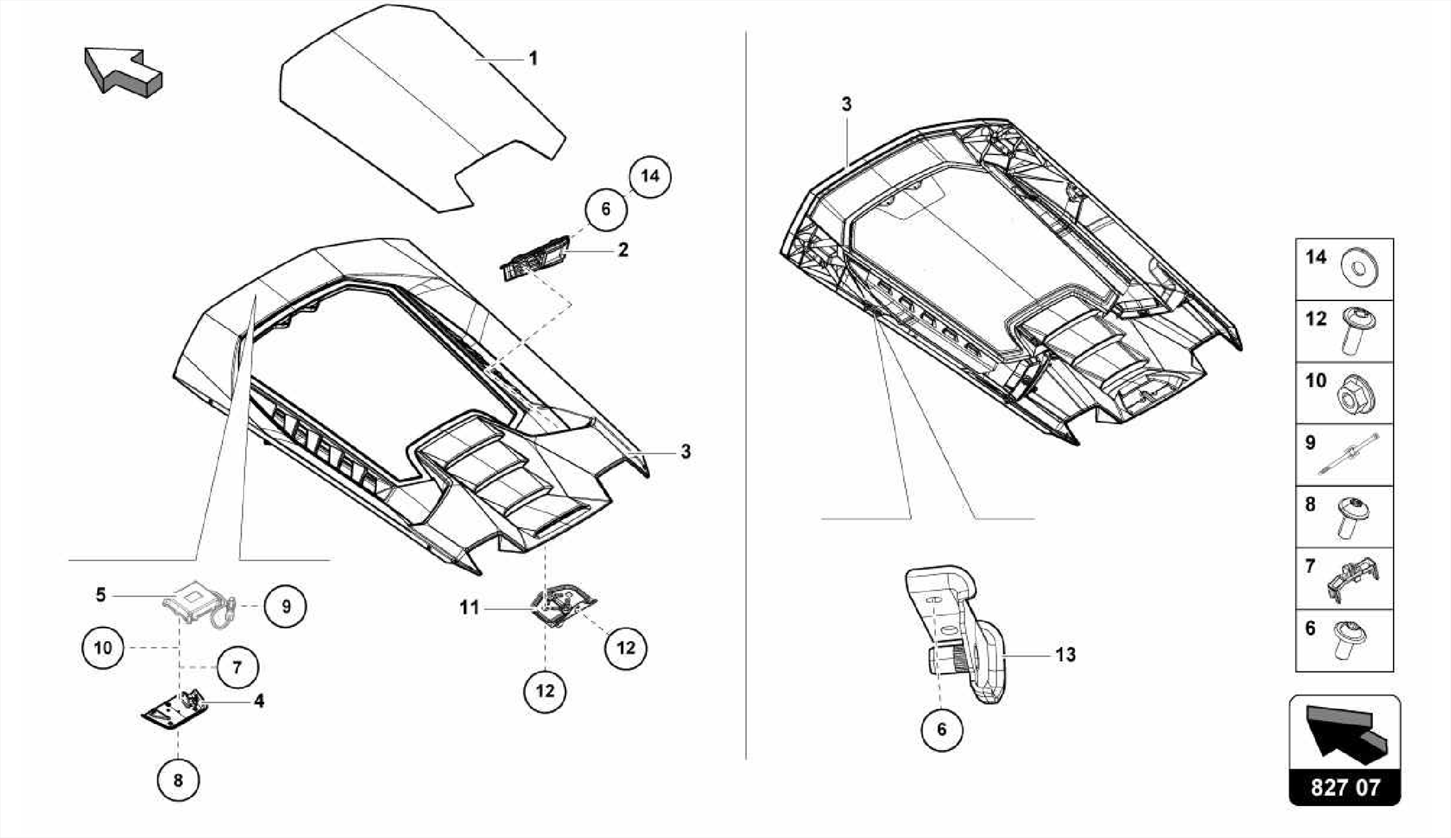 ENGINE COVER WITH INSP. COVER