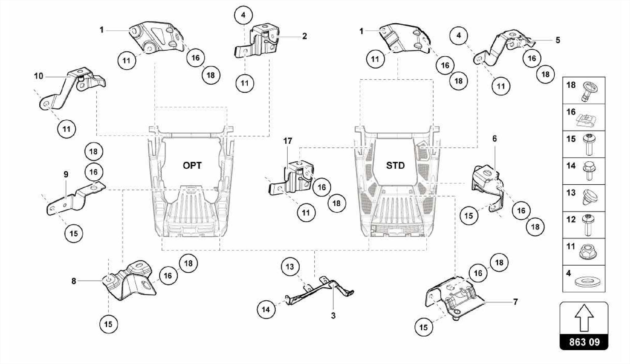 SECURING PARTS FOR ENGINE