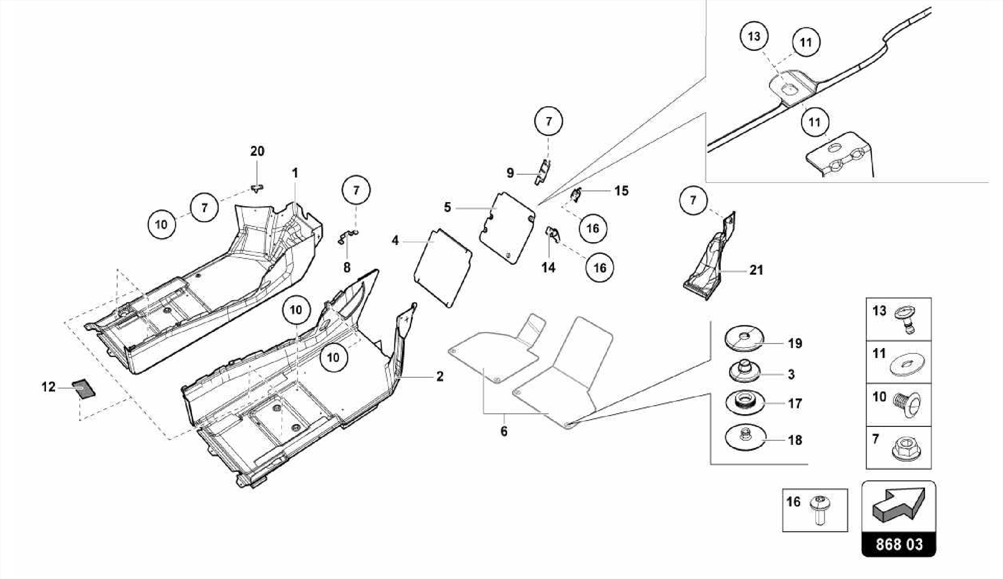 NOISE INSULATION PLATE INNER