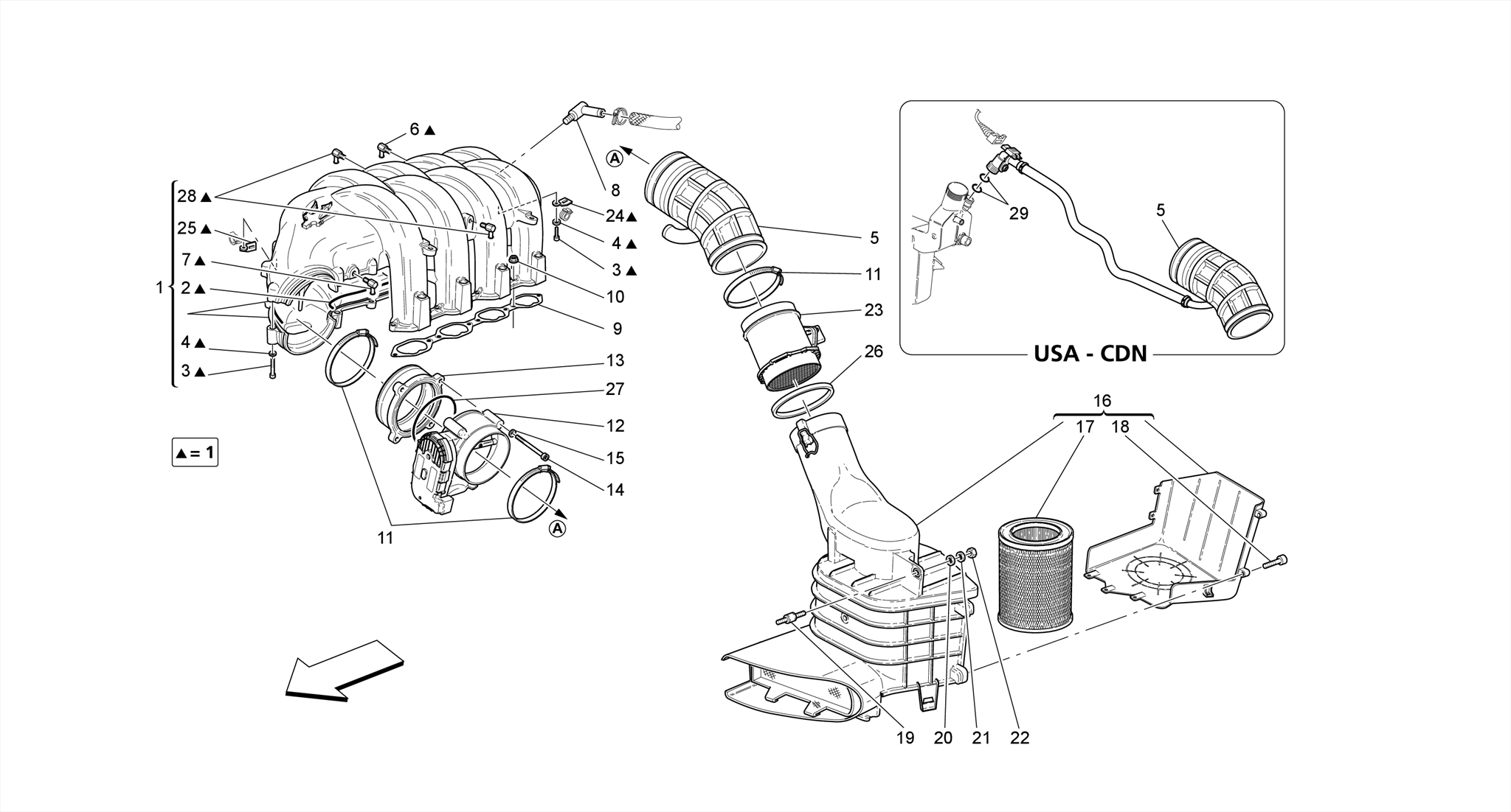 INTAKE MANIFOLD AND THROTTLE BODY
