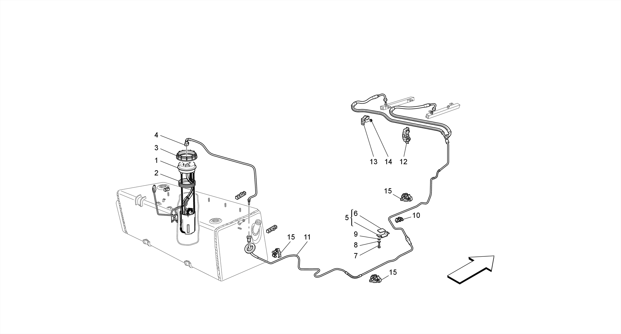 FUEL PUMPS AND CONNECTION LINES